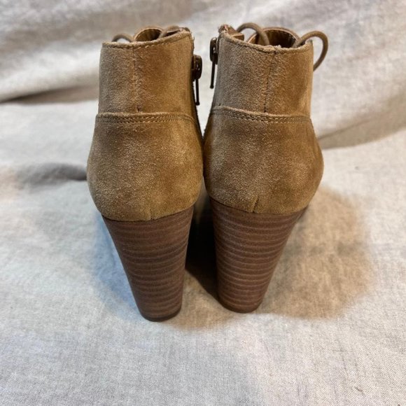 Lucky Brand Shylow Suede Lace Up Booties - Picture 4 of 8